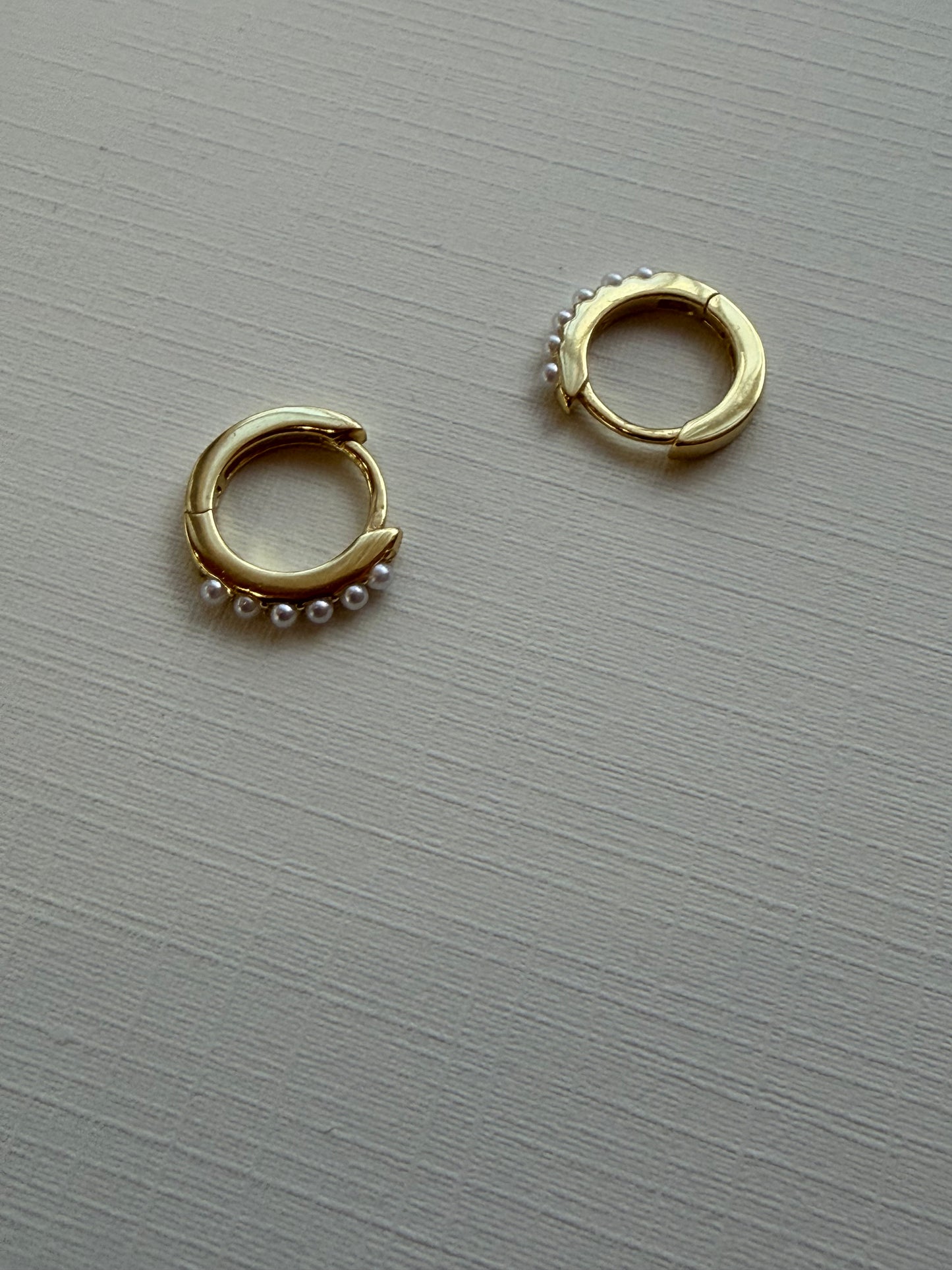 Minimalist Eternity Pearl Huggies