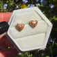 Desert Sunset Heart Studs
