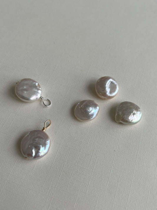 Mini Coin Pearl Pendant