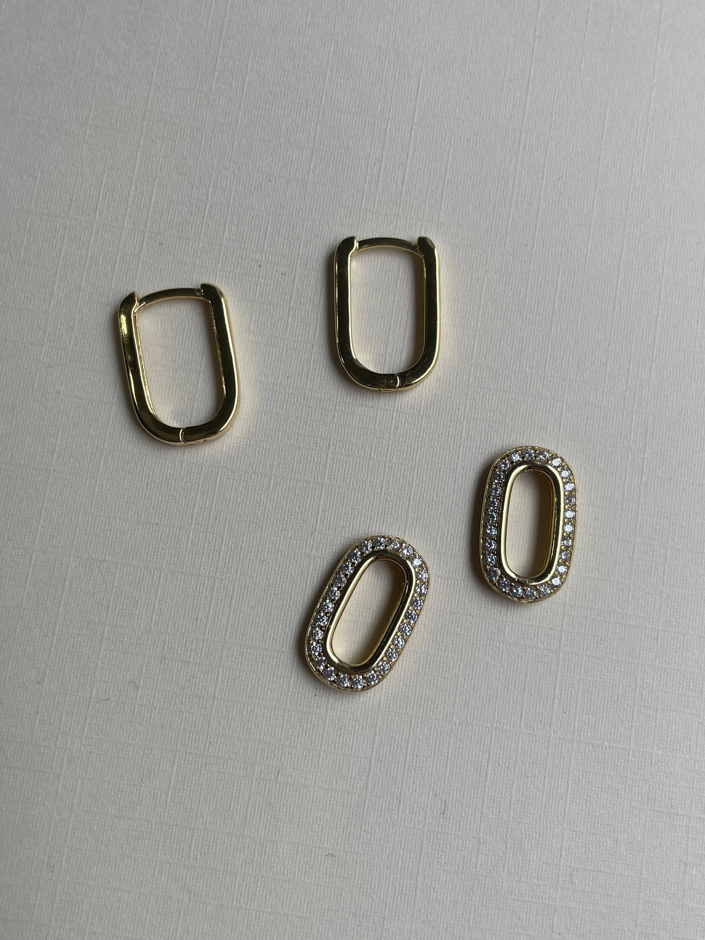 Statement Paperclip Sparkle Hoops