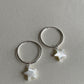 Pearlescent Star Charmed Hoops