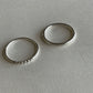 Semi Beaded Silver Ring Set