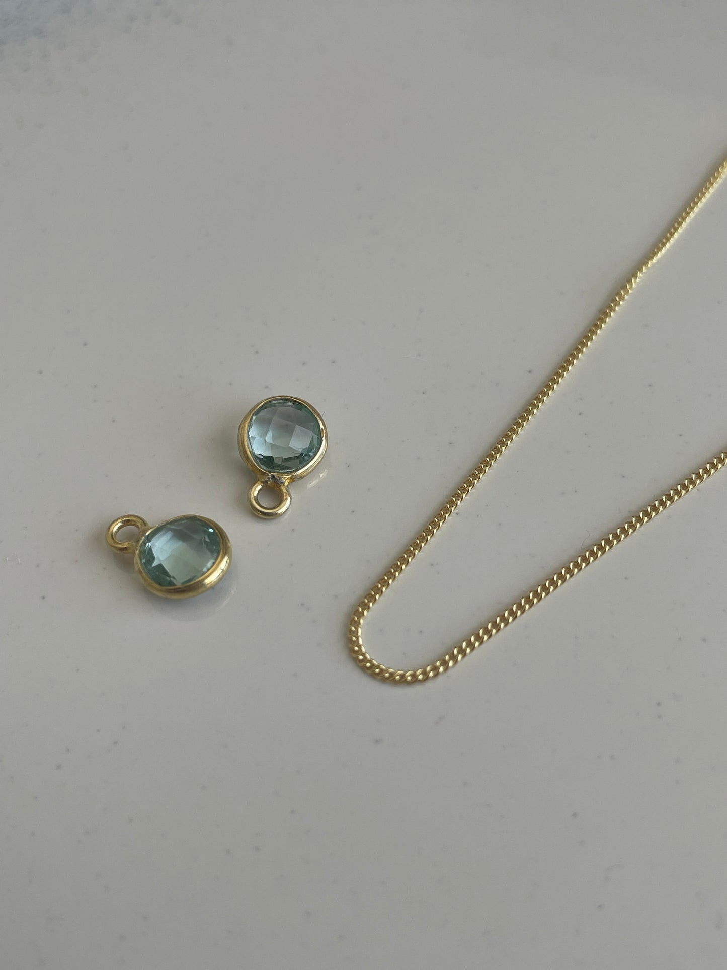 March’s Aqua Quartz In Gold