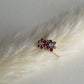 14K Vintage Diamond and Ruby Bypass Ring
