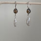 Reworked Citrine And Baroque Pearl Earrings