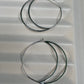 Silver Crescent Moon Hoops